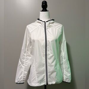 Sunice Packable Water-Repellent Wind Jacket with Hood White